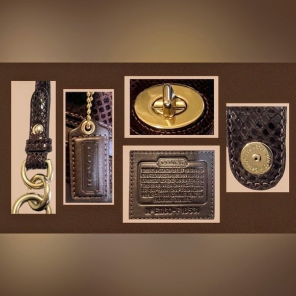 Coach Penelope Peyton Brown Soft Leather Satchel EUC (Full Inclusion) - Picture 4 of 16